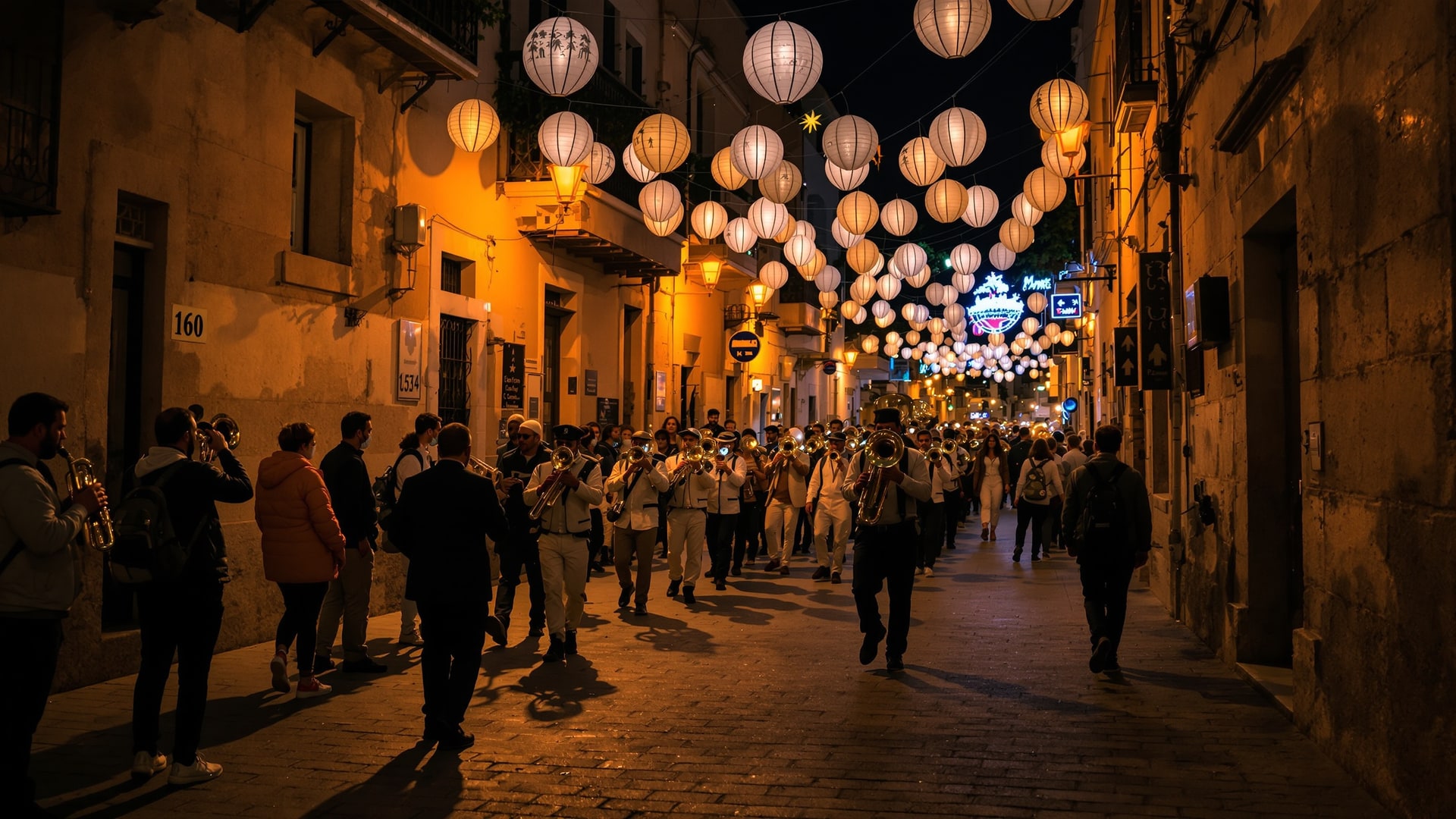 Una festa de pueblo en Rabat: pirotecnia y pasta