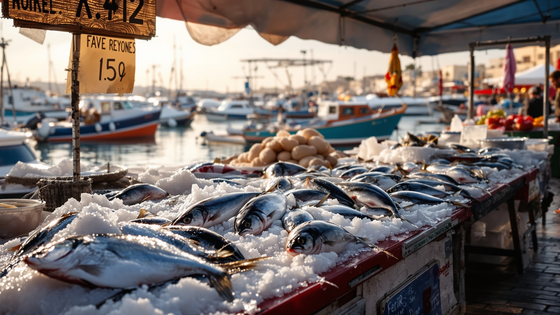 Un domingo por la mañana en el mercado de pescado de Marsaxlokk